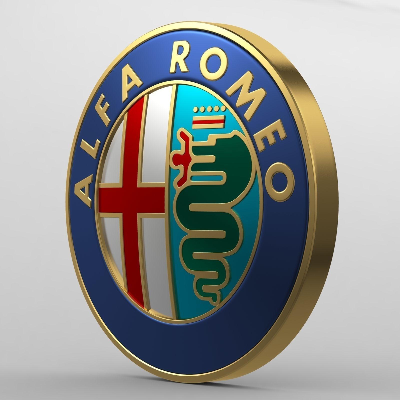 Alfa Romeo Logo - 3D model alfa romeo logo 2