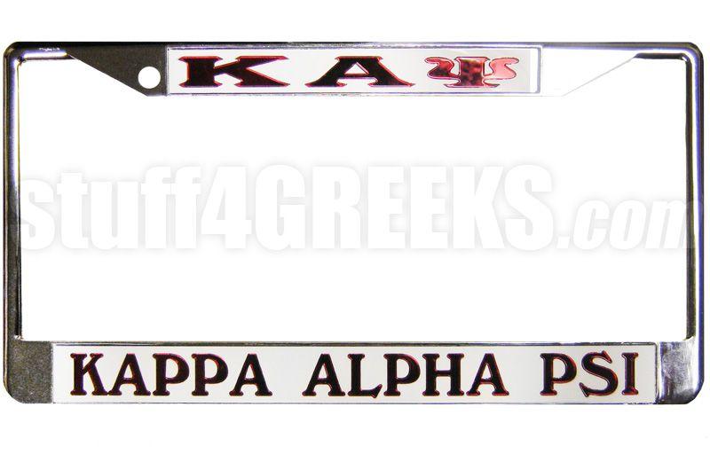 Red F Frames Logo - Kappa Alpha Psi License Plate Frame - Car Tag Frame - White ...