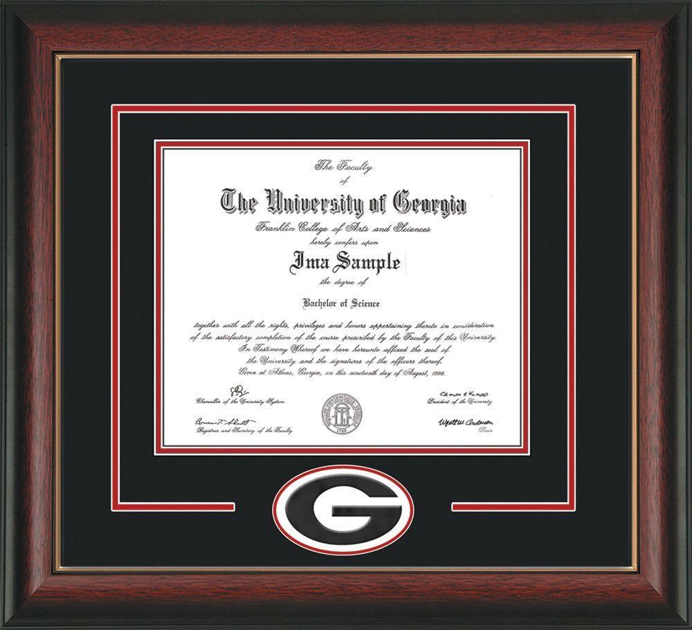 Red F Frames Logo - University of Georgia Diploma Frame w/ Gold Lip