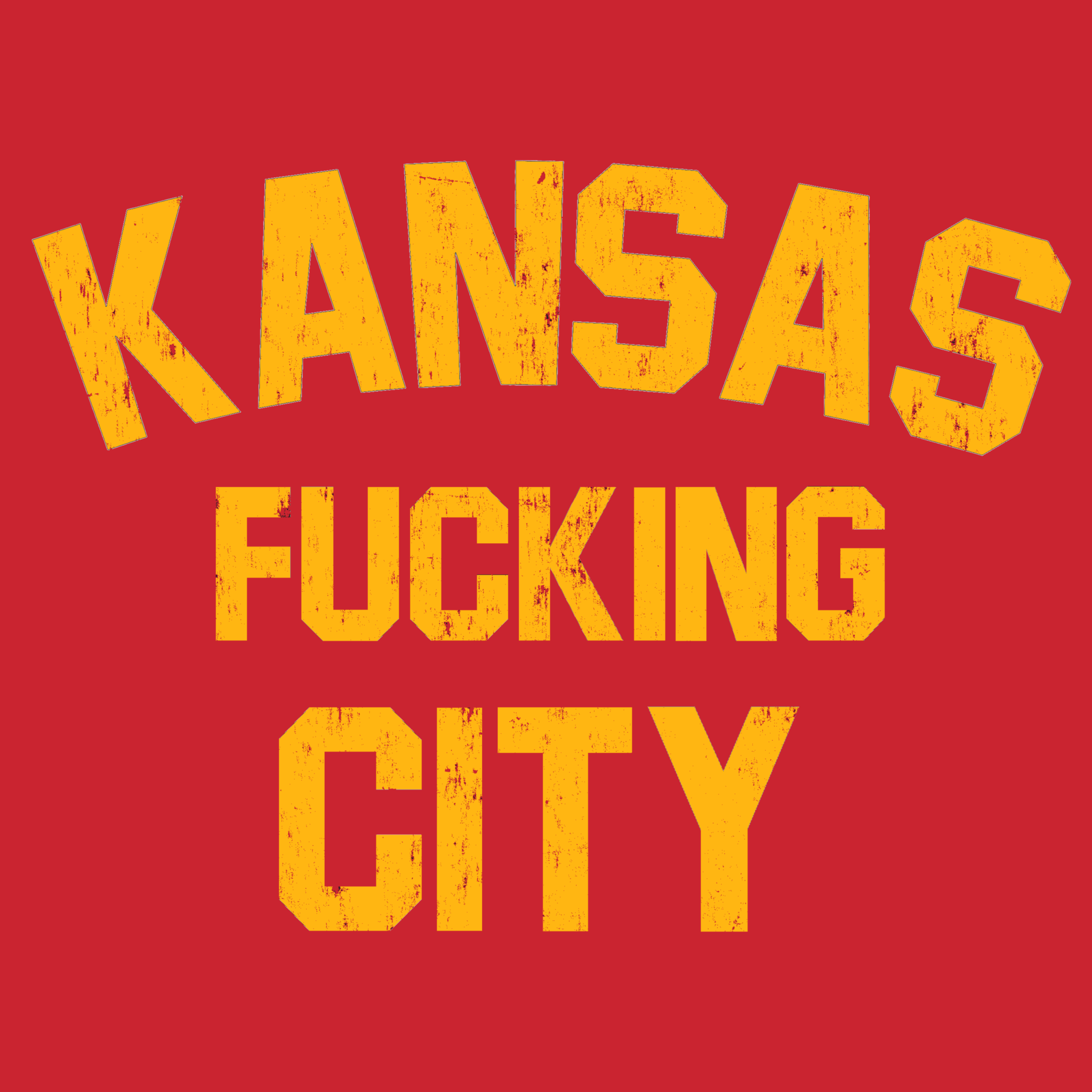 Red Gold F Logo - Kansas F*cking City Red/Gold Tee - CommandeerBrand