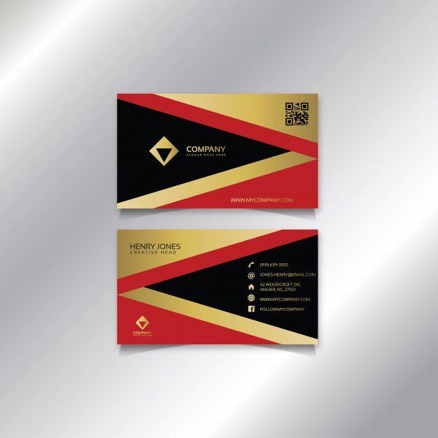 Red Gold F Logo - Modern red gold and black business card Vector | Premium Download