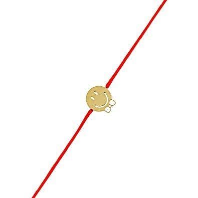 Red Gold F Logo - Smiley World - Bracelet Women Smiley Bow Tie Cord Red Gold Vermeil ...