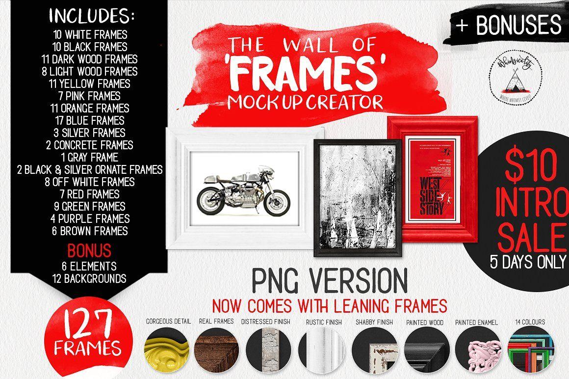 Red F Frames Logo - Frame Creator PNG Version w Bonus ~ Product Mockups ~ Creative Market