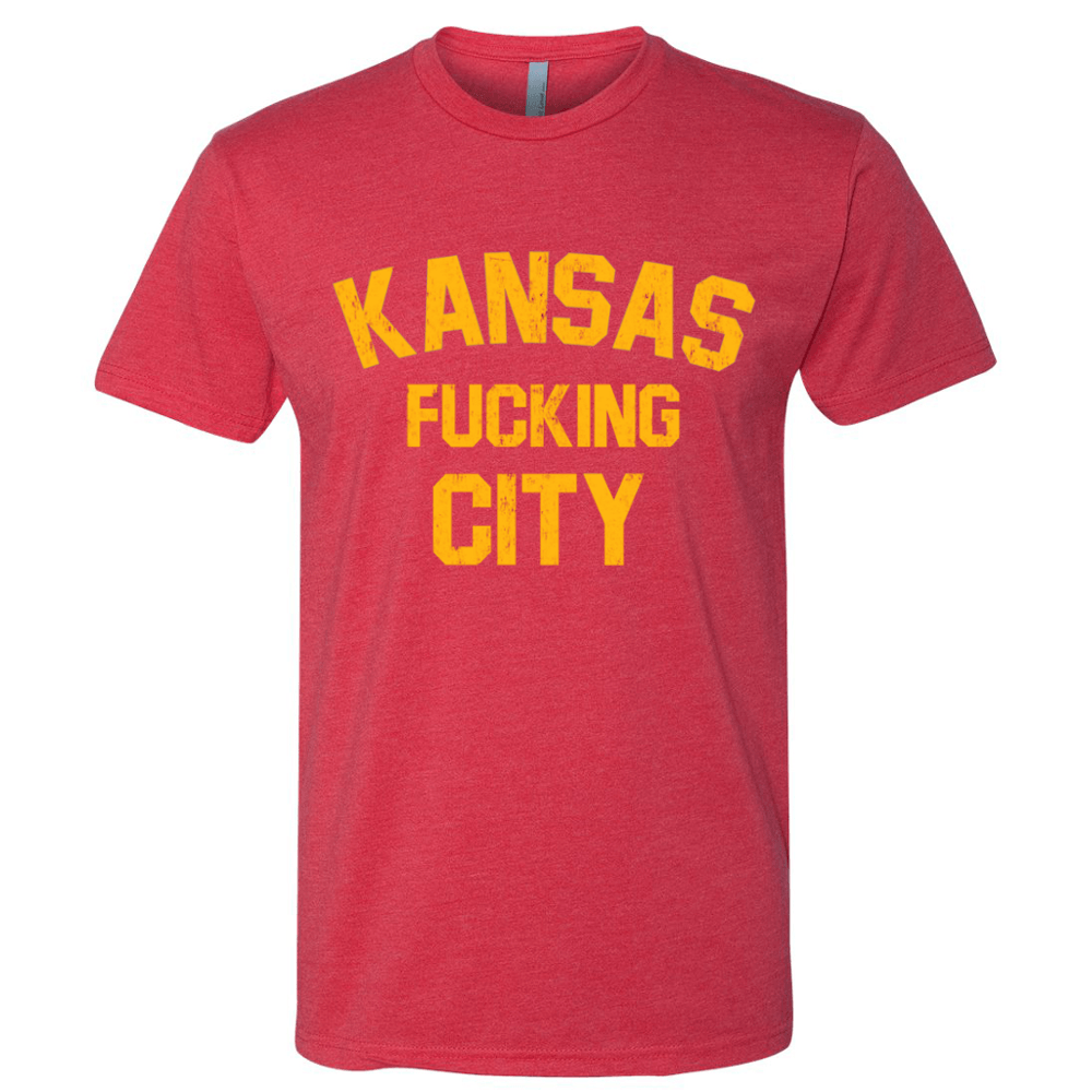 Red Gold F Logo - Kansas F*cking City Red/Gold Tee - CommandeerBrand