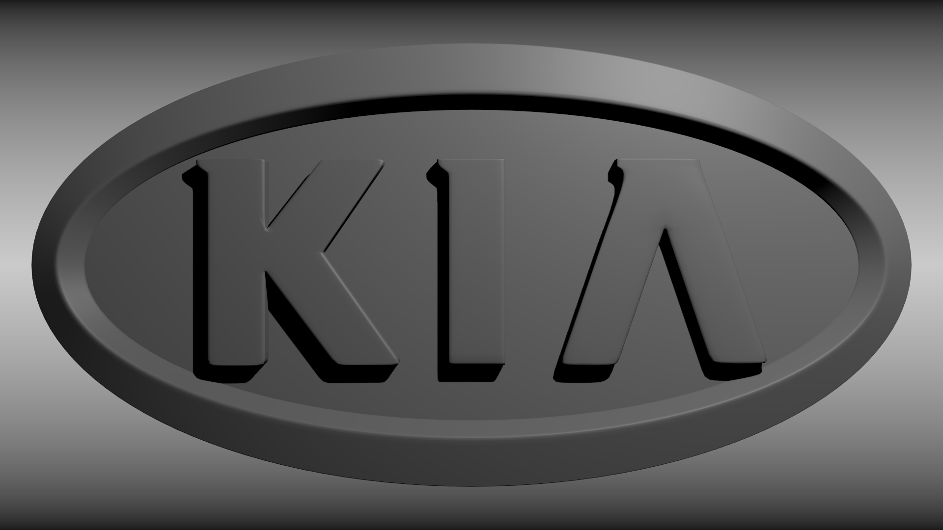 Black Kia Logo - KIA logo 3D model