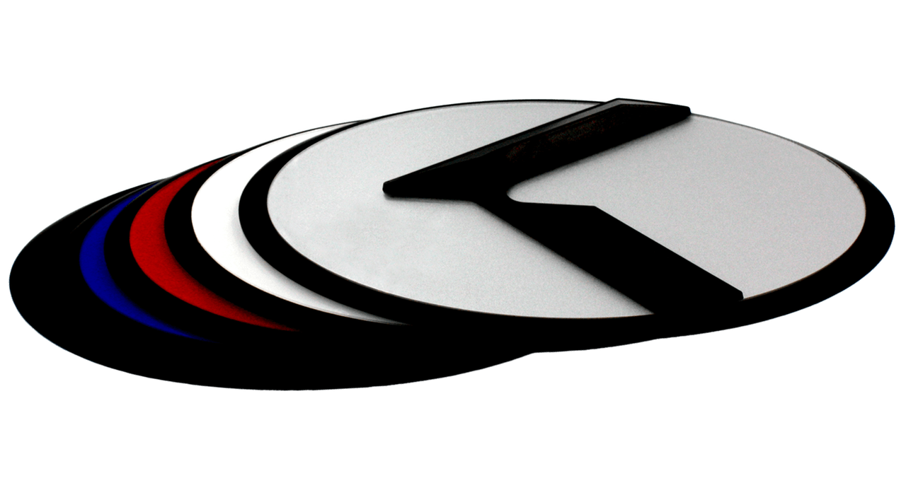 Black Kia Logo - LODEN 3.0 3D K Badge Emblem replacement for Kia models Optima K