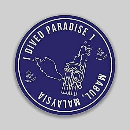 Camping Paradise Logo - Amazon.com: Paradise 1 Malaysia Adventure Wanderlust Scuba Diving ...