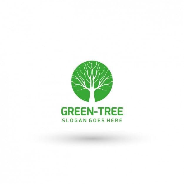 Green Tree Logo - Green tree logo template Vector