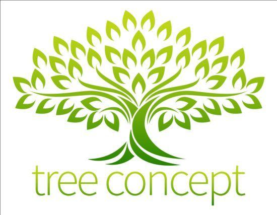 Green Tree Logo - Green tree logos vector graphic 05 free download