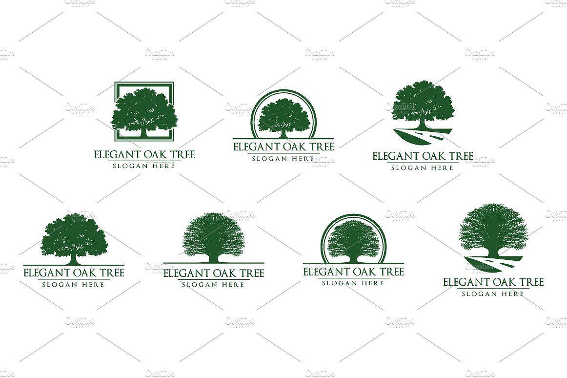 Green Tree Logo - Green Oak Tree Logo vol 1 ~ Logo Templates ~ Creative Market