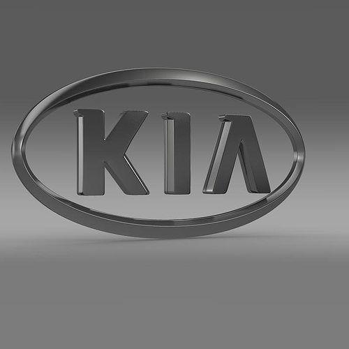 Black Kia Logo - 3D model KIA Logo