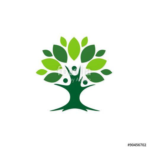 Green Tree Logo - Green Tree Plant Ecology Botany Logo Stock Image And Royalty Free