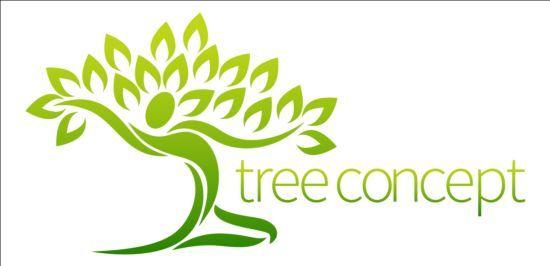 Green Tree Logo - Green tree logos vector graphic 06 free download