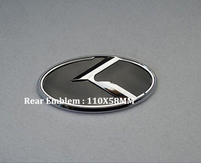 Black Kia Logo - 1pcs black k5 hood Rear Badge Sticker Logo Emblem Wheel Cap car body