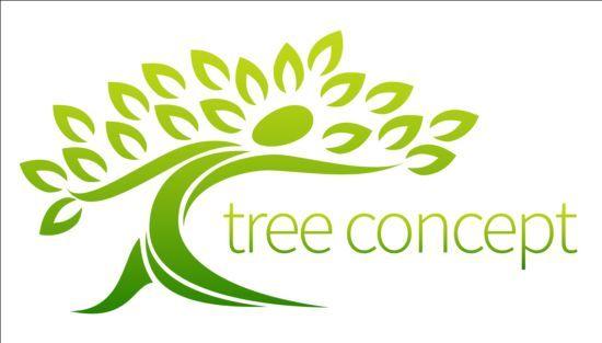 Green Tree Logo - Green tree logos vector graphic 04 free download