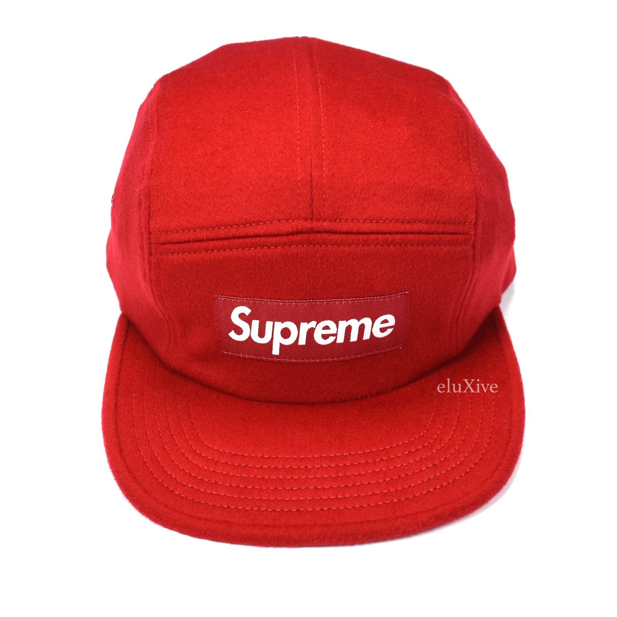 Loro Piana Supreme Box Logo - Supreme - Red Loro Piana Wool Box Logo Camp Cap / Baseball Hat ...