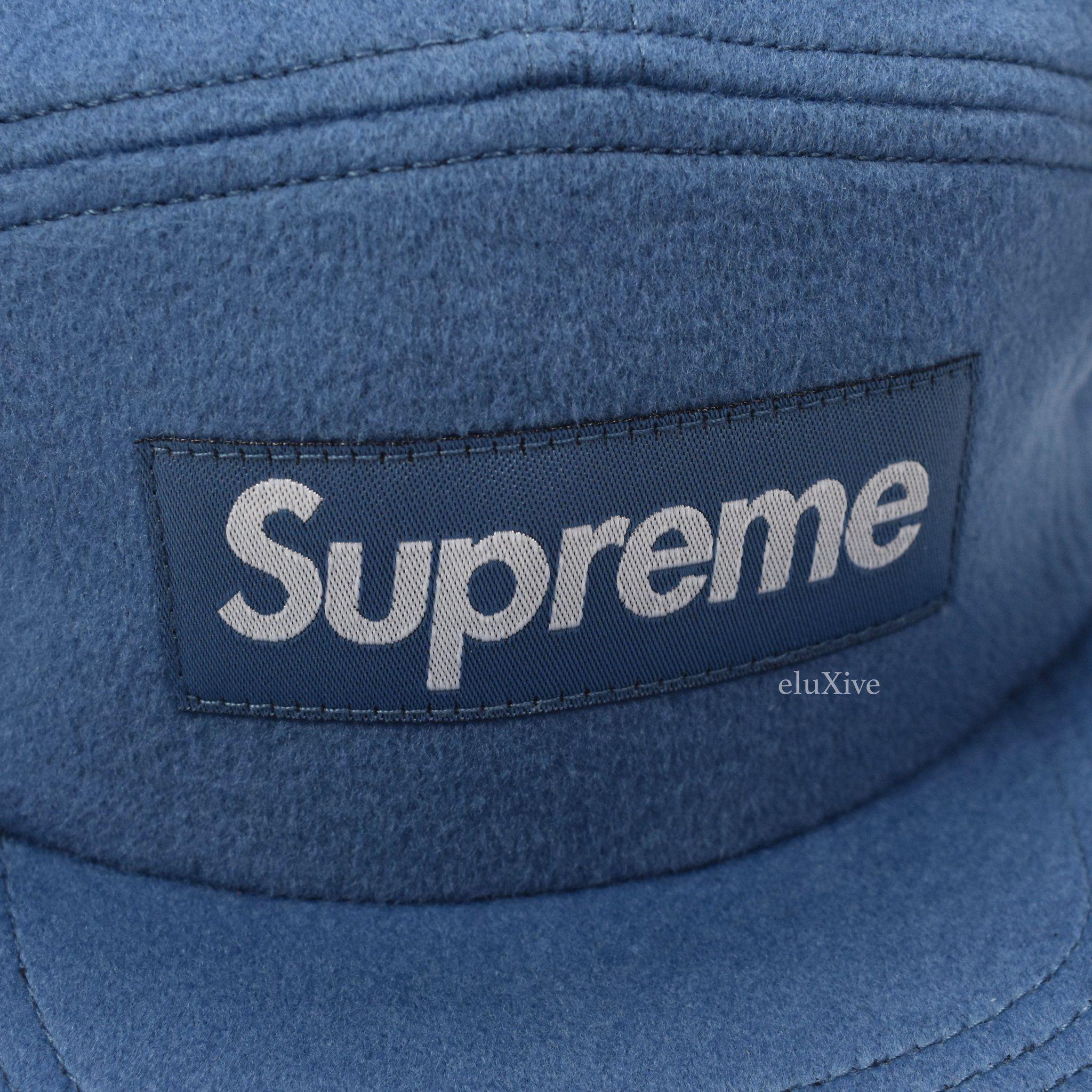 Loro Piana Supreme Box Logo - Supreme - Slate Blue Loro Piana Wool Box Logo Camp Cap / Baseball ...