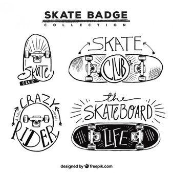 Drawings of Skateboard Logo - Skateboard Vectors, Photos and PSD files | Free Download