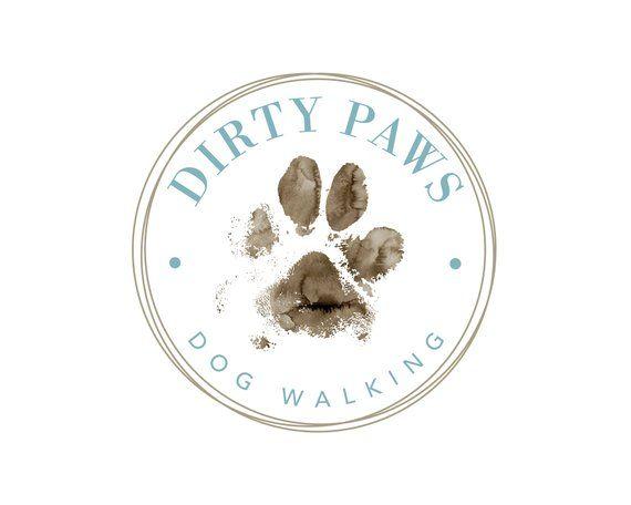 Paw Print Logo - Dog Logo Paw Print Logo Dog Walker Logo Pet Logo Dog | Etsy