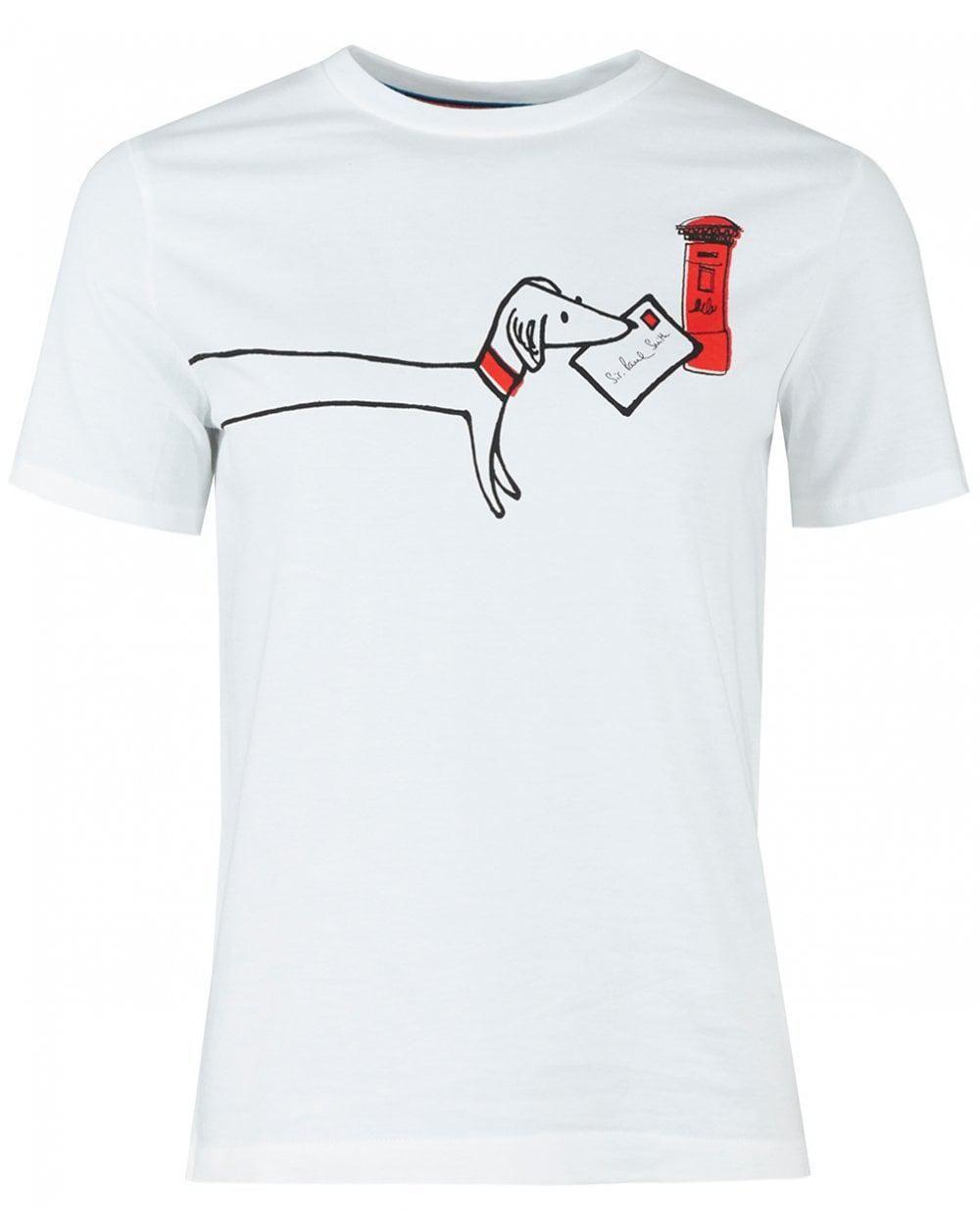 Dog Print Logo - Ps By Paul Smith Dog Print Logo in White 1.818181818181813