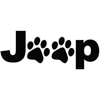Dog Print Logo - Puppy Paw Print Jeep Logo Die Cut Vinyl Decal Sticker 6