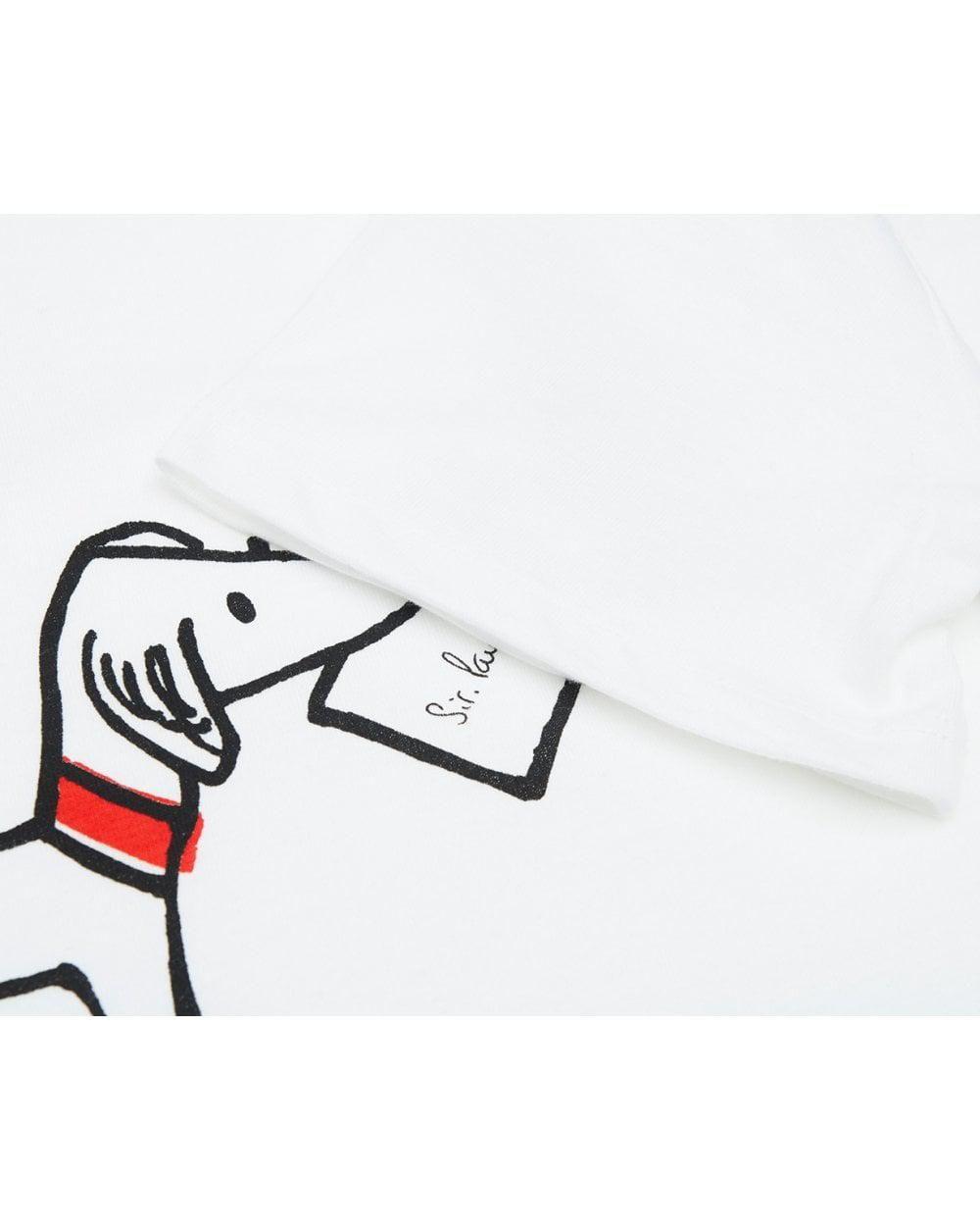 Dog Print Logo - Lyst by Paul Smith Dog Print Logo in White