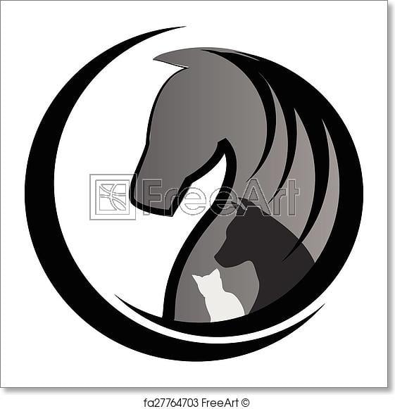 Dog Print Logo - Free art print of Horse cat and dog logo