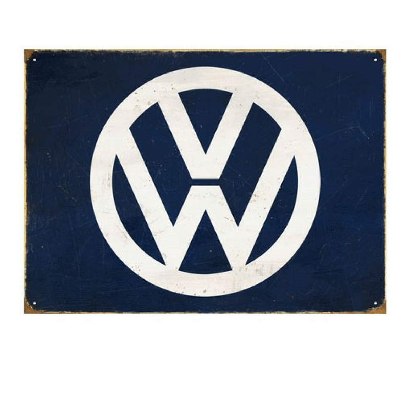 Classic Volkswagen Logo - Cool VW Stuff VW Metal Wall Sign – The Classic VW Logo - Volkswagen