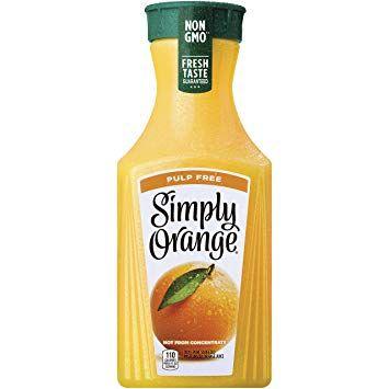 Simply Orange Juice Logo - Simply Orange Juice, 52 fl oz, 100% Juice Not from Concentrate, Pulp ...