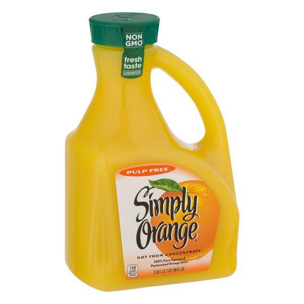 Simply Orange Juice Logo - Minute Maid Simply Orange Original Pulp Free Orange Juice 87.9OZ