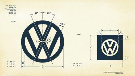 Classic Volkswagen Logo - More Vintage | Car Art | Logos, Volkswagen logo, Design