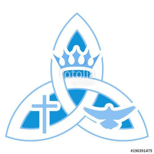 Trinity Logo - Vector illustration for Christian community: Holy Trinity. Trinity ...