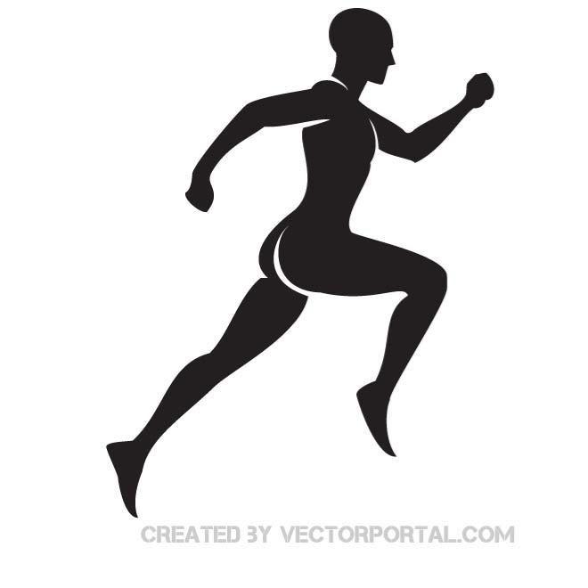 Person Running Logo - Vector silhouette of a runner. Various vectors. Gym