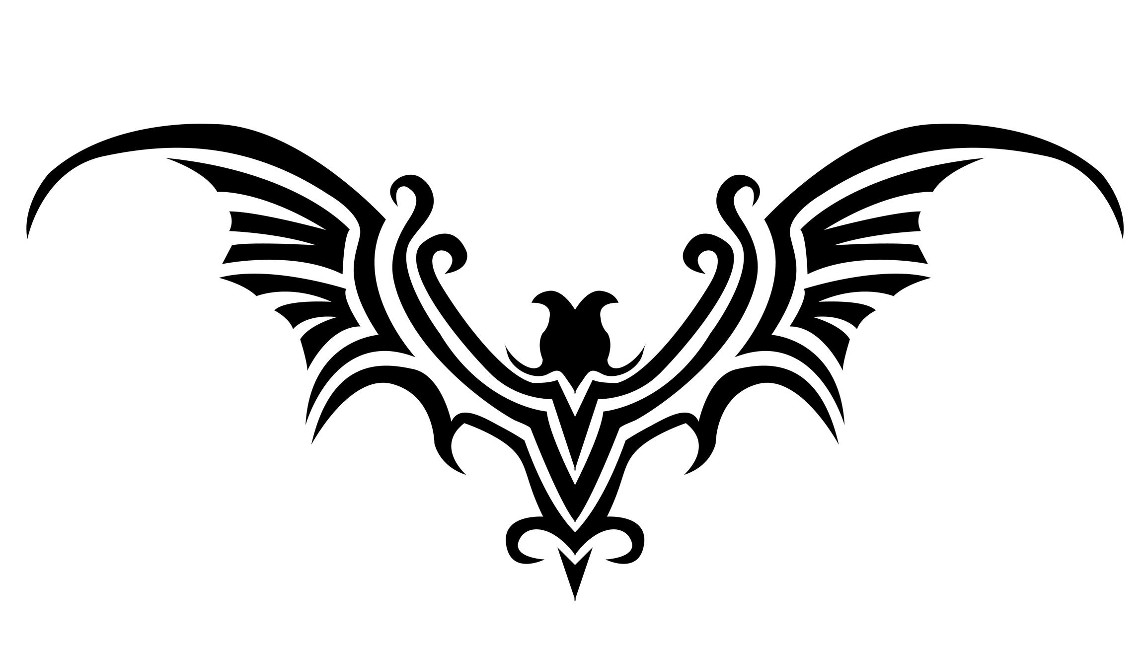 Gothic Bat Logo - Gothic Bat Tattoo Design