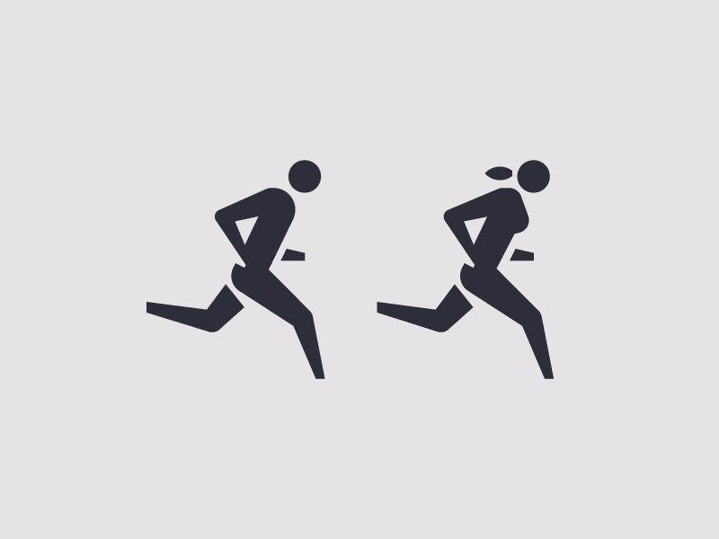 Person Running Logo - Running Icon | Graphics + | Icon design, Logo design, Custom icons