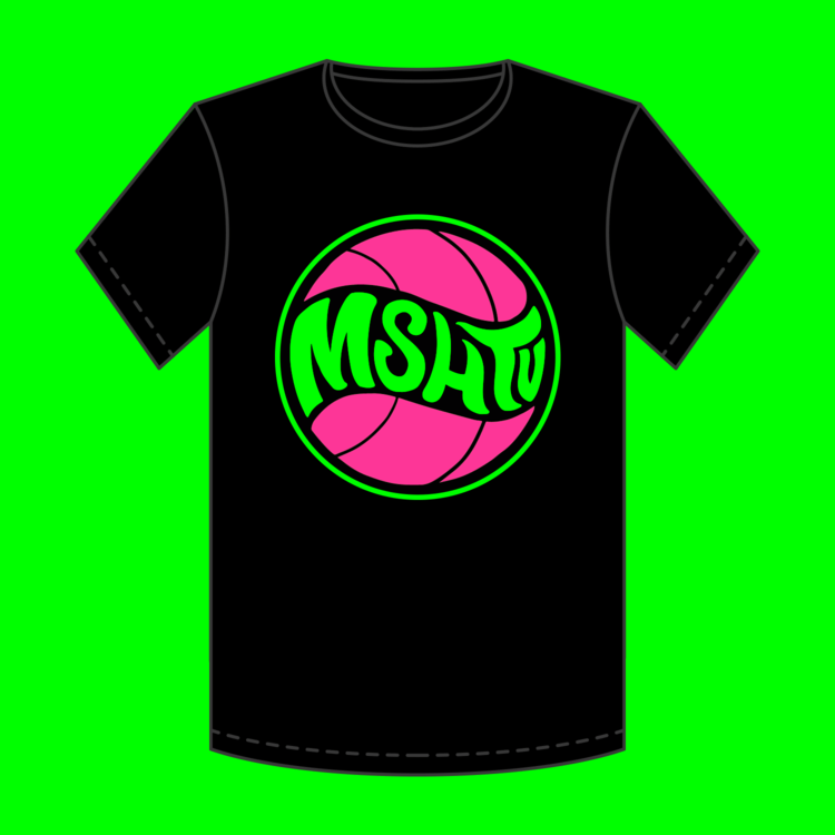 Neon Green Logo - MSHTV Logo Shirt - Neon Green & Pink — MSHTV Clothing