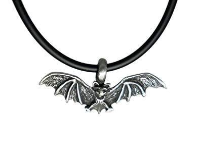 Gothic Bat Logo - Gothic Bat Flying Vampire Punk Nightmare Symbol Pewter