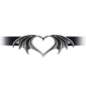 Gothic Bat Logo - Nocte Amor Pendant Choker Gothic Bat Wing Heart Jewellery