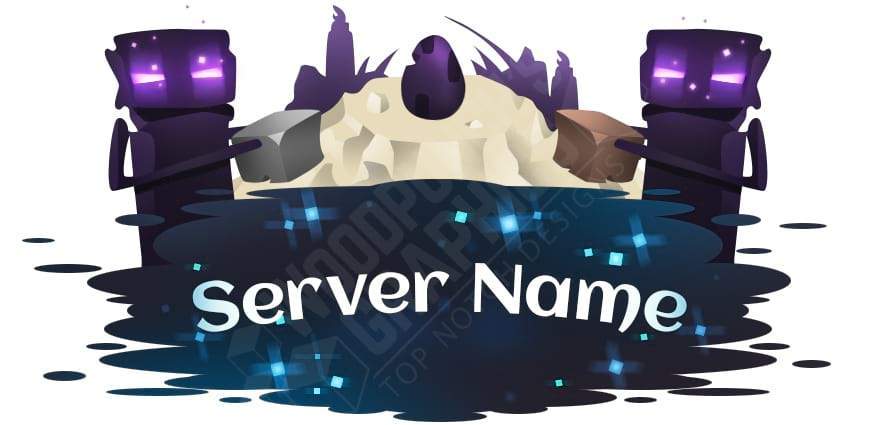 Server Logo - Ender World - Minecraft Server Logo Template – Woodpunch's Graphics Shop
