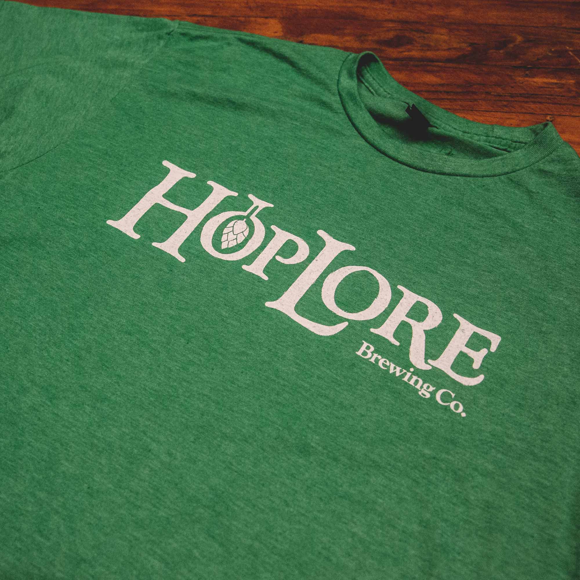 Green Clothing Logo - HopLore Logo Mens Green Tee – HopLore Brewing