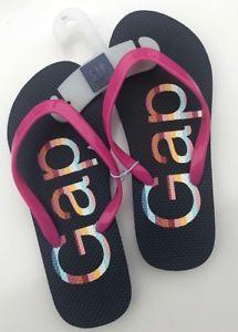 Rainbow Girls Logo - NEW GAP Kids Girl's Adorable Pink & Blue Rainbow LOGO Flip Flop