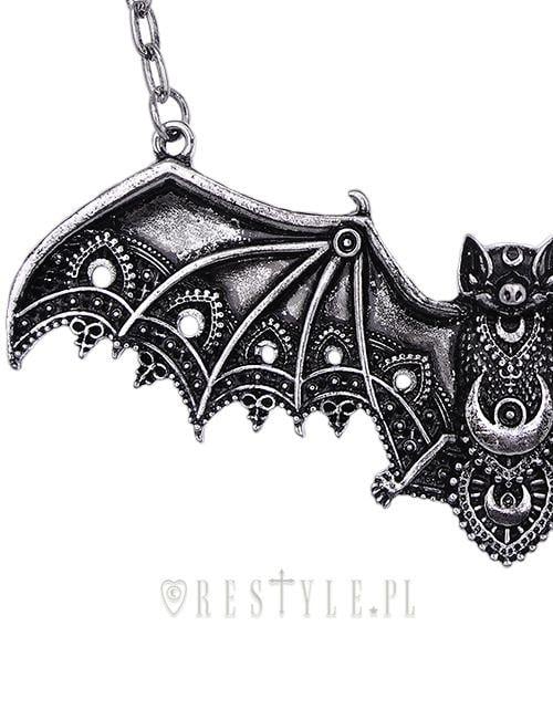 Gothic Bat Logo - Bat pendant, Lace wings, gothic necklace 
