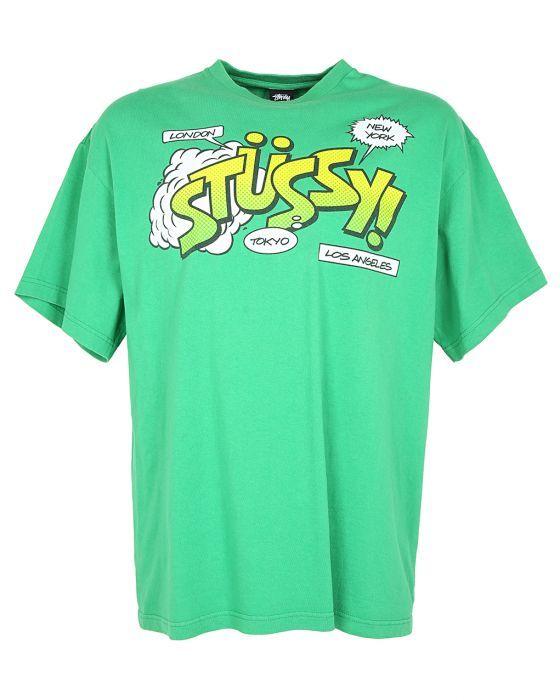 Green Clothing Logo - Stussy Green Pop Art Logo T-Shirt - XL Green £28 | Rokit Vintage ...