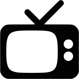 Black TV Logo - Black tv icon black appliances icons