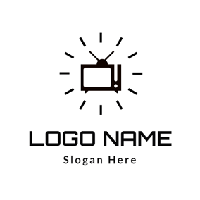 Black TV Logo - Free TV Logo Designs. DesignEvo Logo Maker