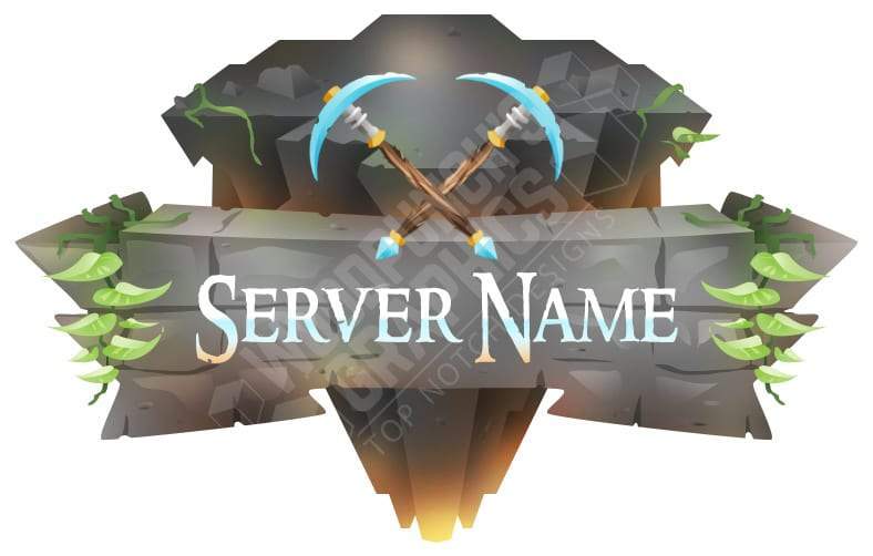 Server Logo - Minecraft Server Logo Template - 'The Mine' – Woodpunch's Graphics Shop