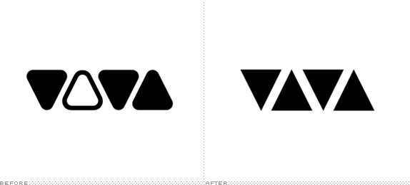Black Triangles Logo - Brand New: Viva gets Sharper