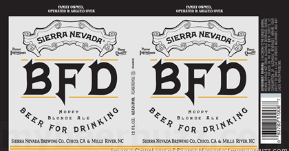 Sierra Nevada BFD Logo - Sierra Nevada Adding BFD (Beer For Drinking) Cans & Know Good IPA