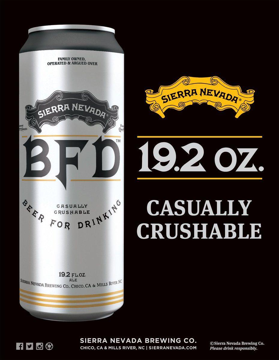 Sierra Nevada BFD Logo - Alliance Beverage beer was brewed for drinking