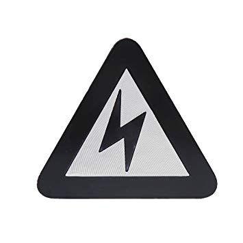 Black Triangle Logo - sourcingmap Black Triangle Type Lightning Design Car Auto Reflective